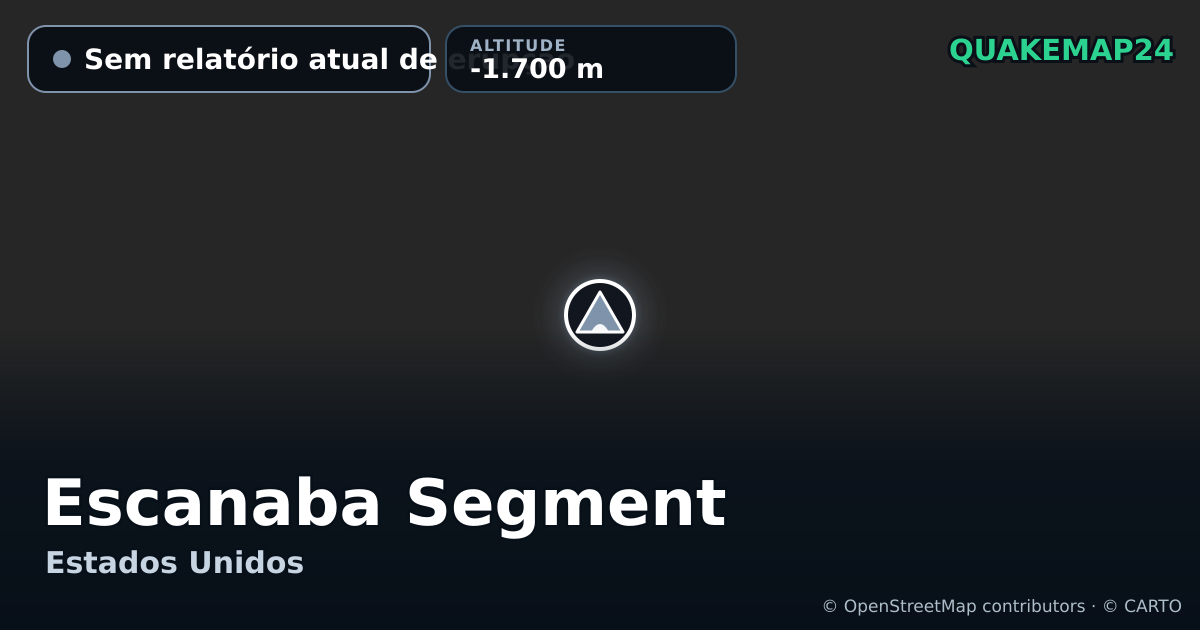 Escanaba Segment · Sem relatório atual de erupção · -1.700 m