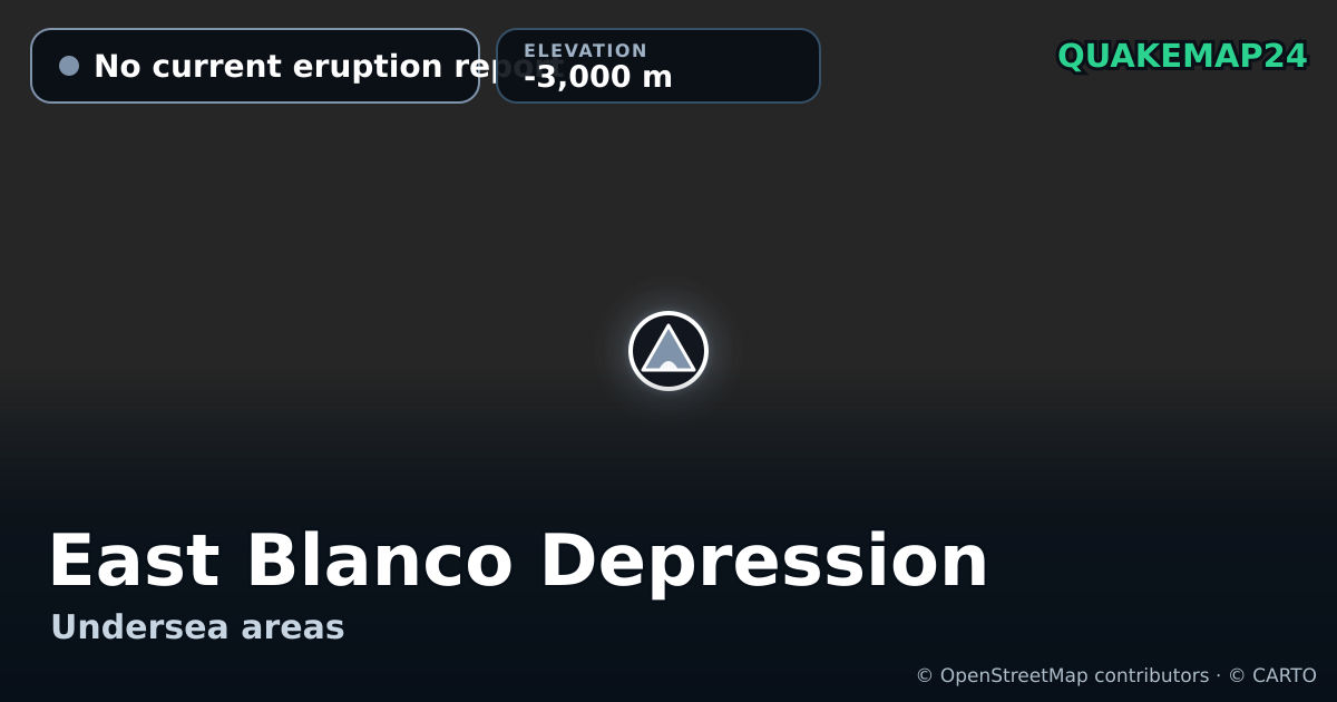 East Blanco Depression · No current eruption report · -3,000 m