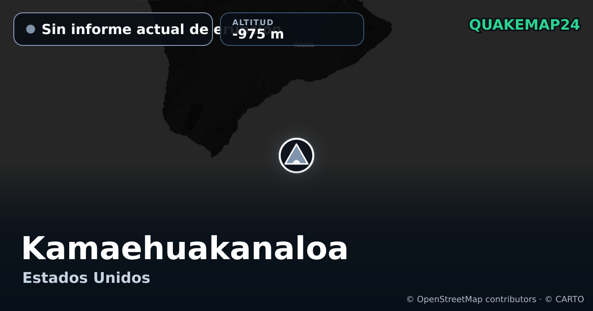 Kamaehuakanaloa · Sin informe actual de erupción · -975 m