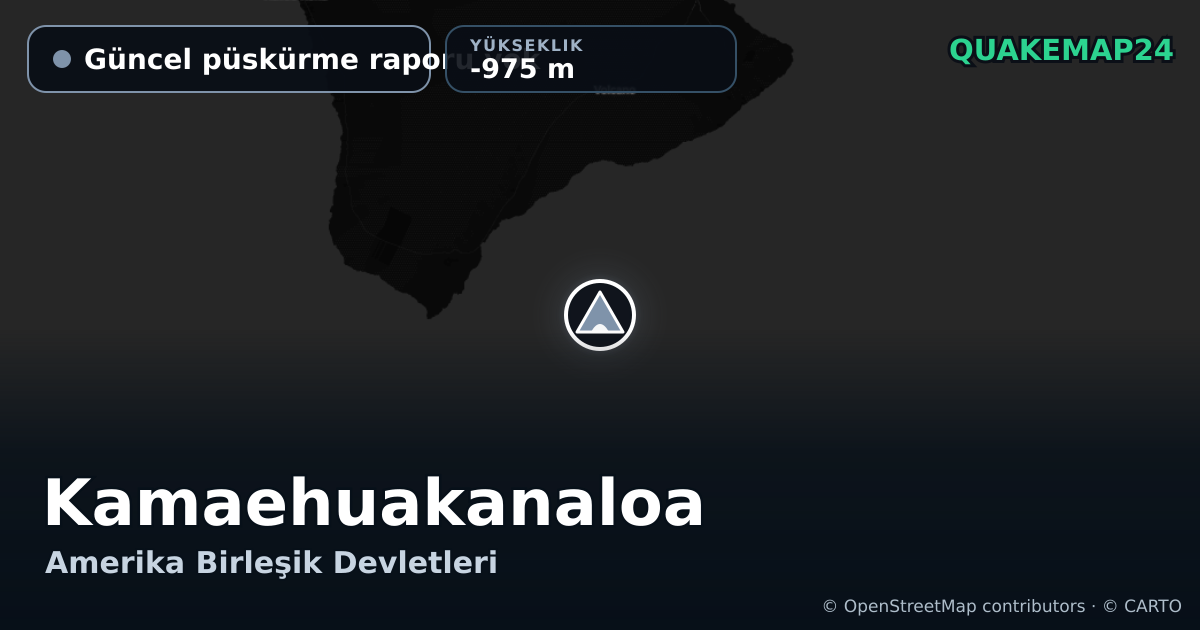 Kamaehuakanaloa · Güncel püskürme raporu yok · -975 m