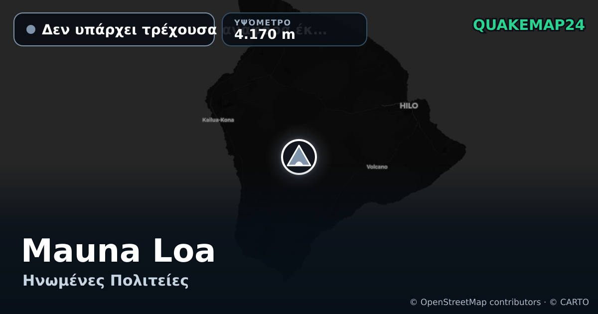 Mauna Loa · Δεν υπάρχει τρέχουσα αναφορά έκρηξης · 4.170 m