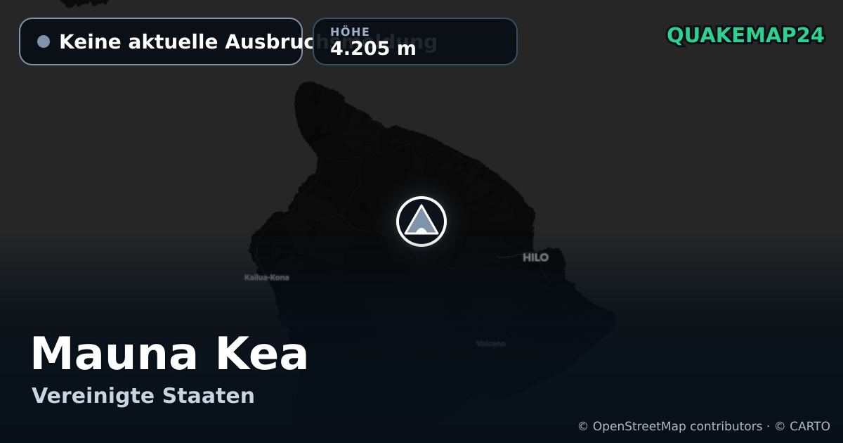 Mauna Kea · Keine aktuelle Ausbruchsmeldung · 4.205 m