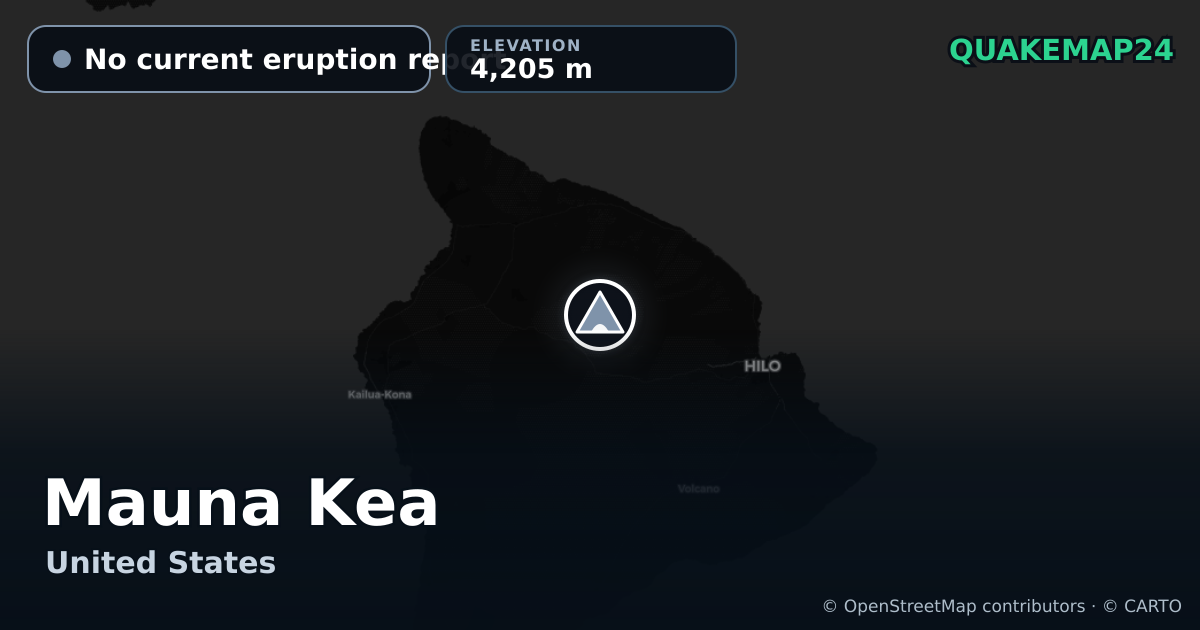 Mauna Kea · No current eruption report · 4,205 m