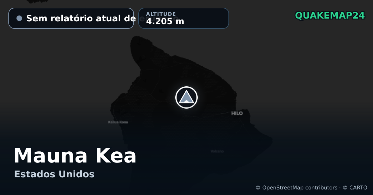 Mauna Kea · Sem relatório atual de erupção · 4.205 m