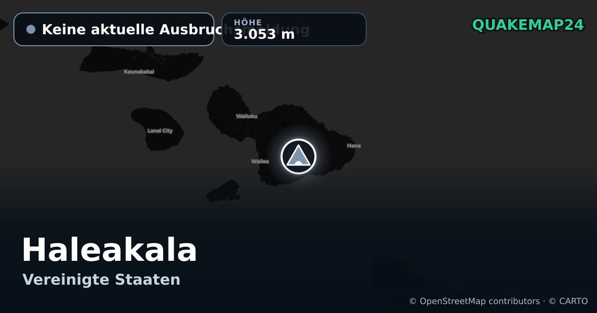 Haleakala · Keine aktuelle Ausbruchsmeldung · 3.053 m