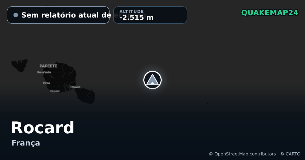 Rocard · Sem relatório atual de erupção · -2.515 m