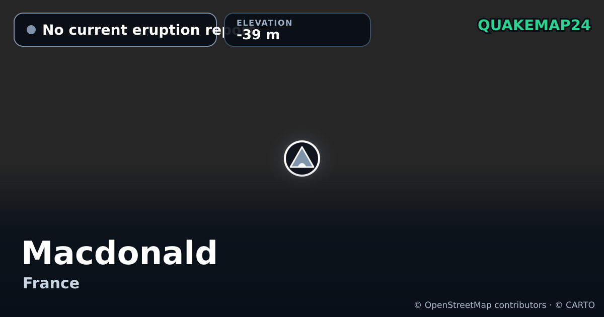 Macdonald · No current eruption report · -39 m