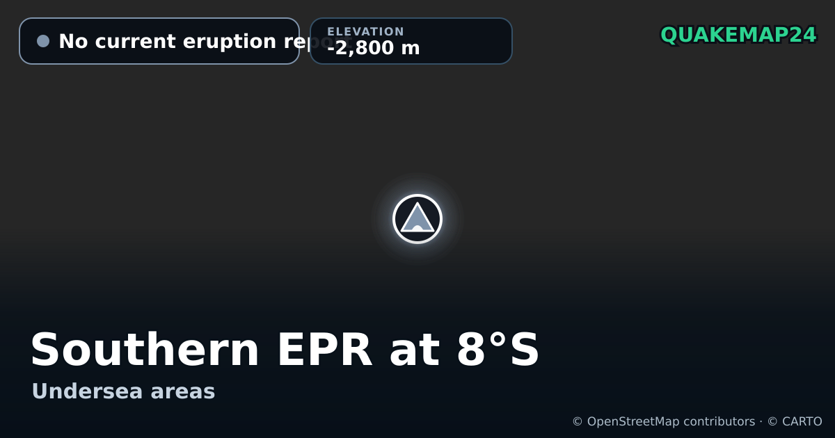 Southern EPR at 8°S · No current eruption report · -2,800 m