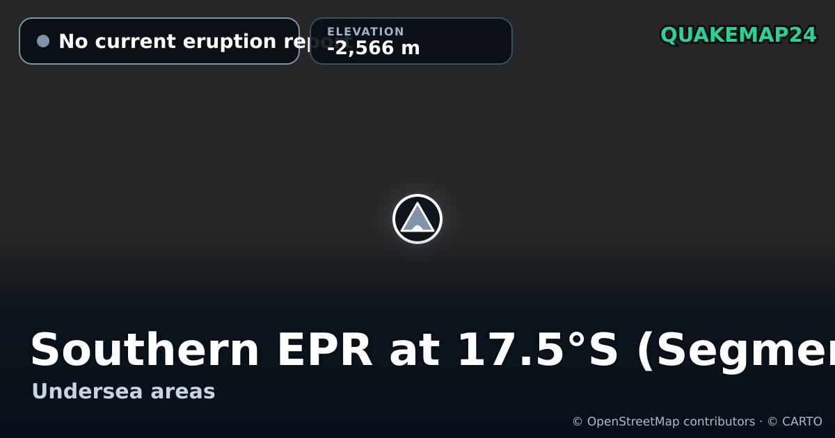 Southern EPR at 17.5°S (Segment K) · No current eruption report · -2,566 m