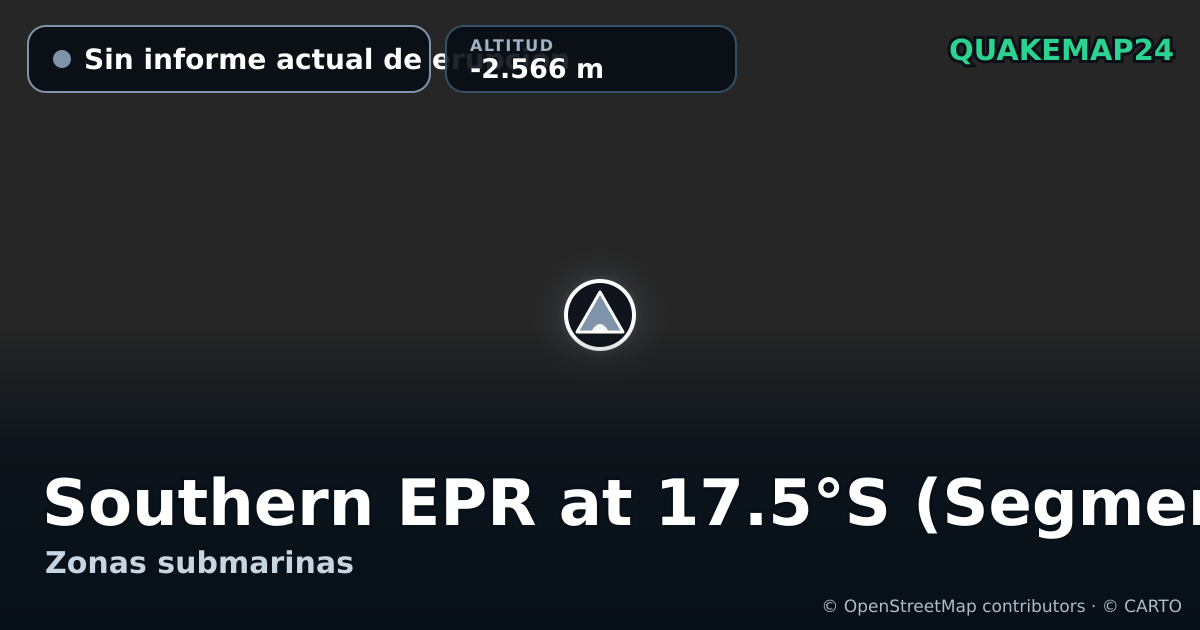 Southern EPR at 17.5°S (Segment K) · Sin informe actual de erupción · -2.566 m