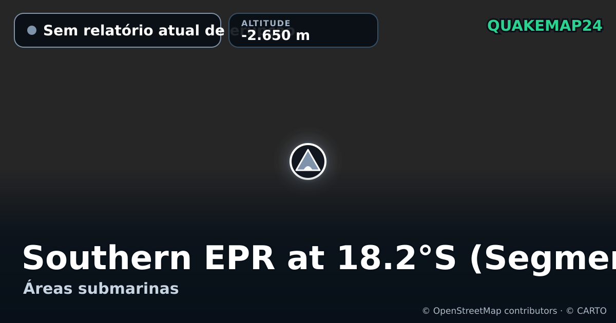 Southern EPR at 18.2°S (Segment J) · Sem relatório atual de erupção · -2.650 m