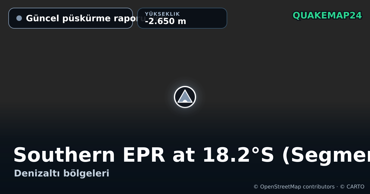 Southern EPR at 18.2°S (Segment J) · Güncel püskürme raporu yok · -2.650 m