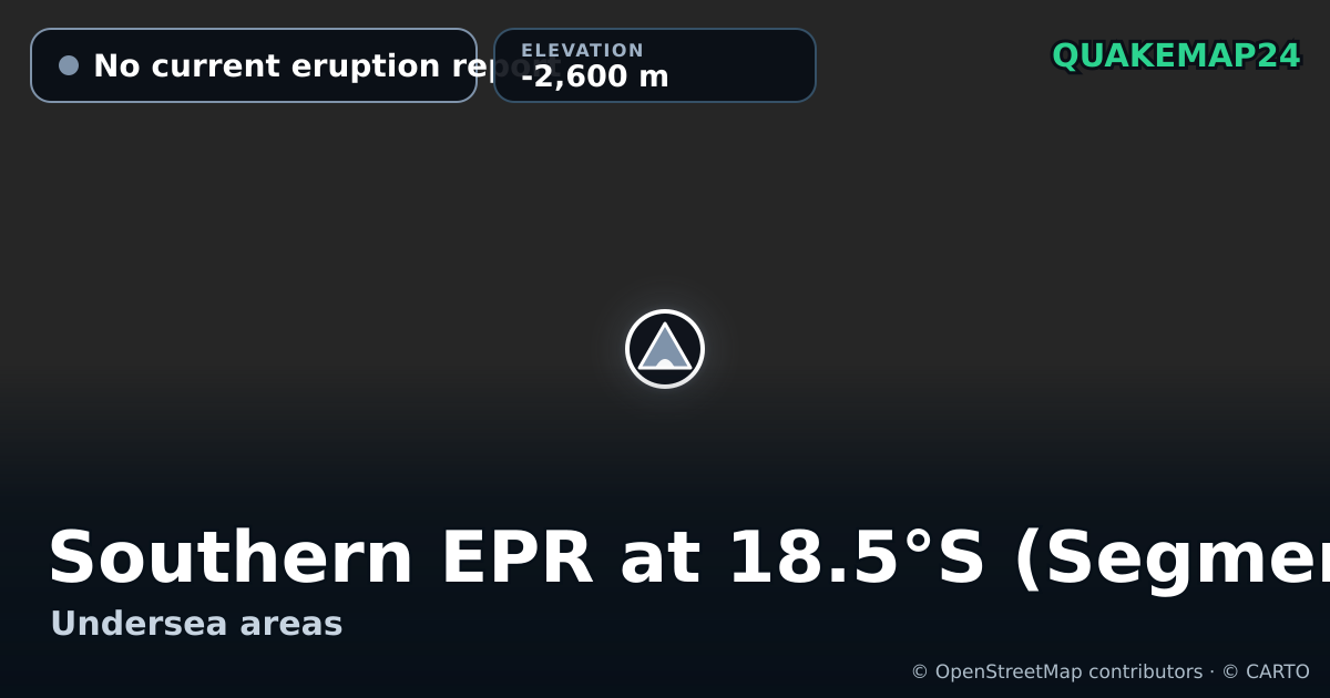 Southern EPR at 18.5°S (Segment I) · No current eruption report · -2,600 m