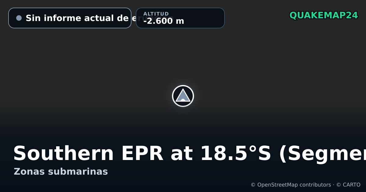 Southern EPR at 18.5°S (Segment I) · Sin informe actual de erupción · -2.600 m