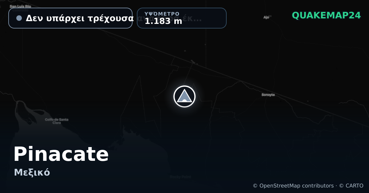 Pinacate · Δεν υπάρχει τρέχουσα αναφορά έκρηξης · 1.183 m
