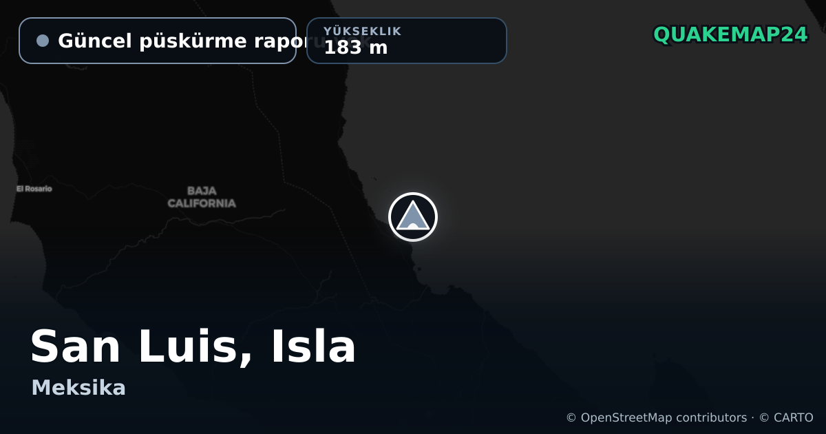 San Luis, Isla · Güncel püskürme raporu yok · 183 m