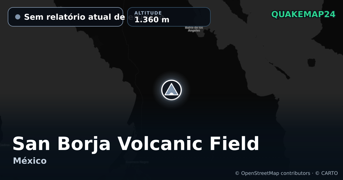 San Borja Volcanic Field · Sem relatório atual de erupção · 1.360 m