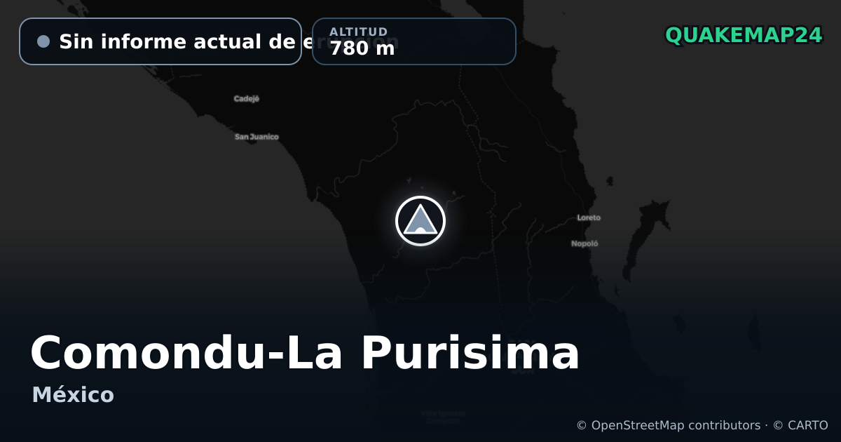 Comondu-La Purisima · Sin informe actual de erupción · 780 m