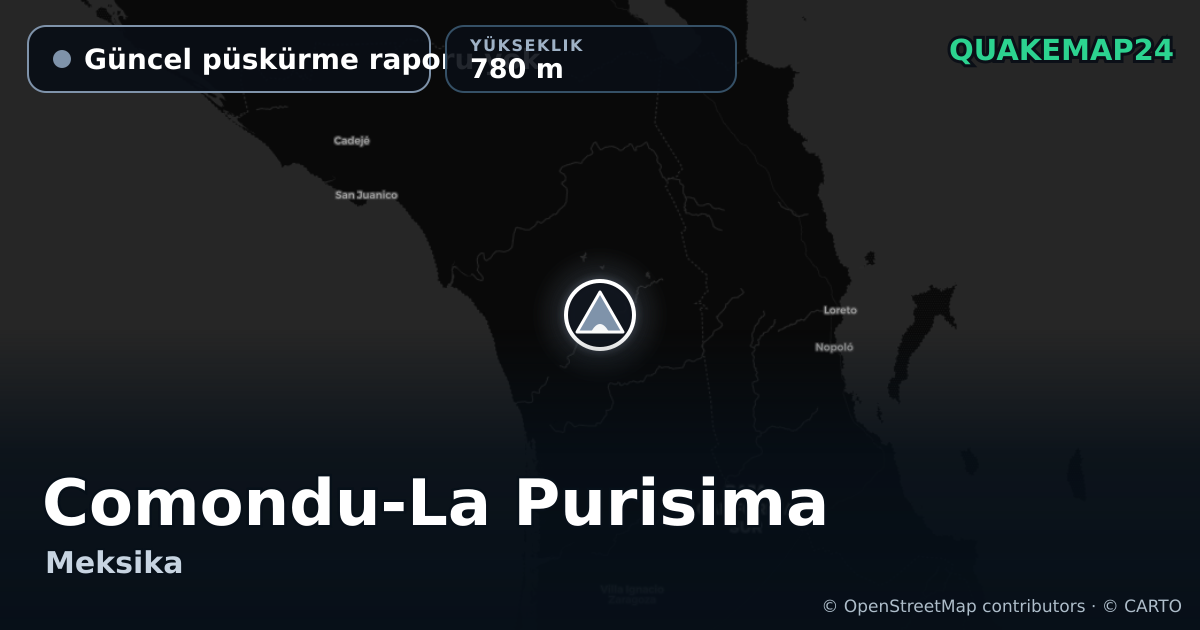 Comondu-La Purisima · Güncel püskürme raporu yok · 780 m