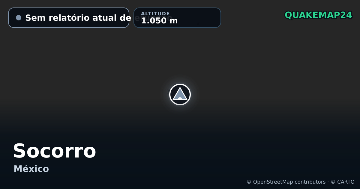 Socorro · Sem relatório atual de erupção · 1.050 m