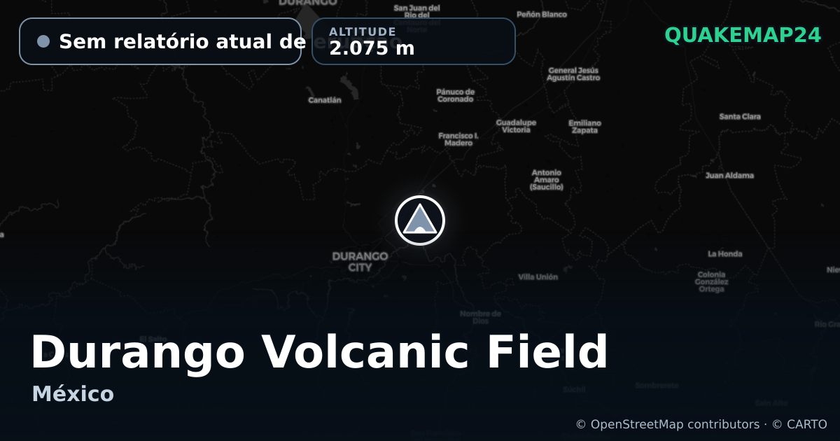 Durango Volcanic Field · Sem relatório atual de erupção · 2.075 m
