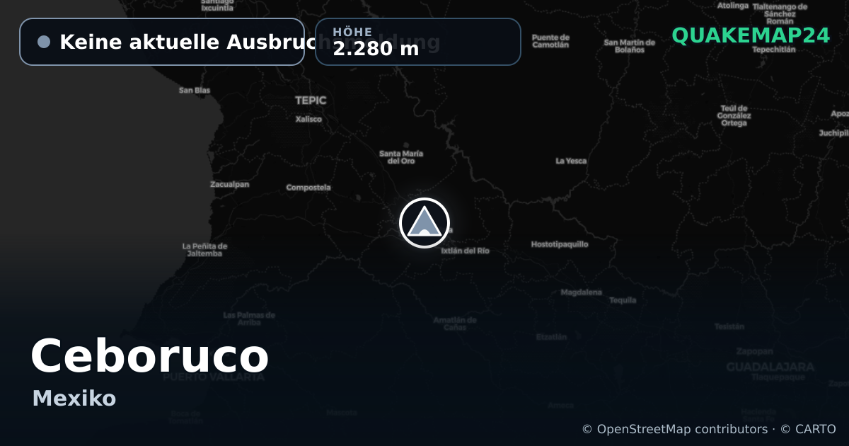 Ceboruco · Keine aktuelle Ausbruchsmeldung · 2.280 m