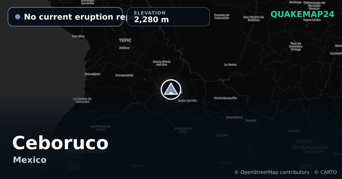 Ceboruco · No current eruption report · 2,280 m