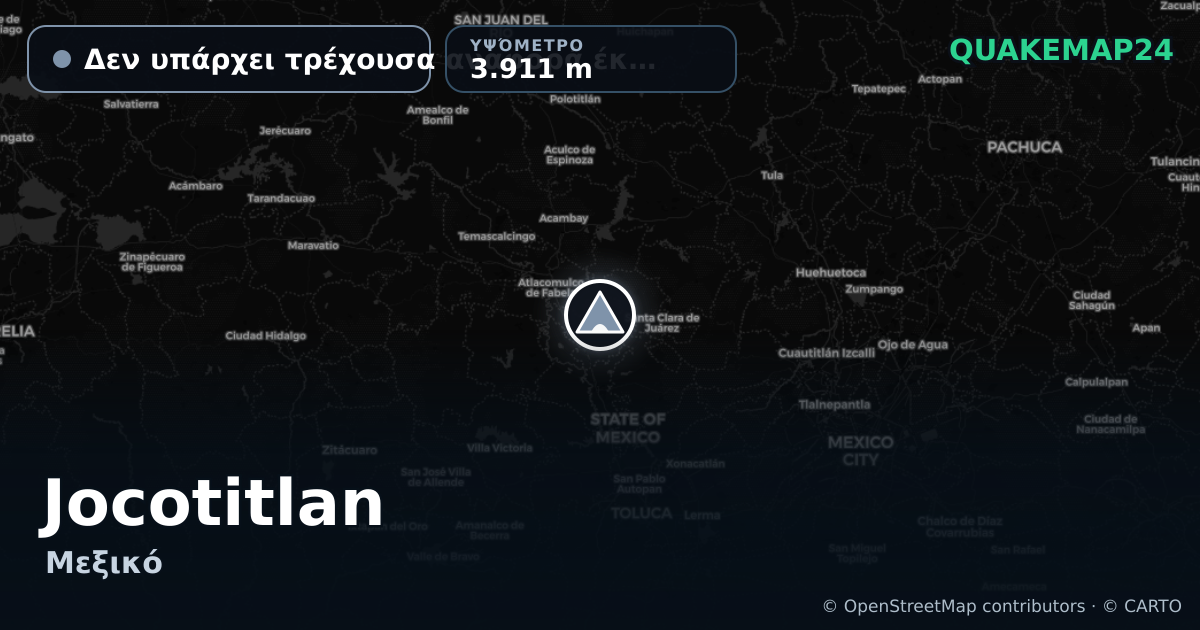 Jocotitlan · Δεν υπάρχει τρέχουσα αναφορά έκρηξης · 3.911 m