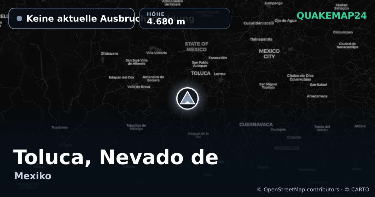 Toluca, Nevado de · Keine aktuelle Ausbruchsmeldung · 4.680 m