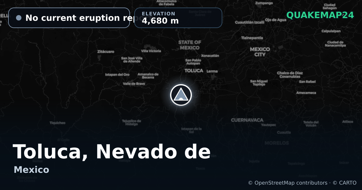 Toluca, Nevado de · No current eruption report · 4,680 m