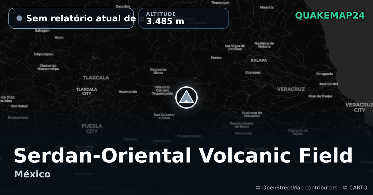 Serdan-Oriental Volcanic Field · Sem relatório atual de erupção · 3.485 m