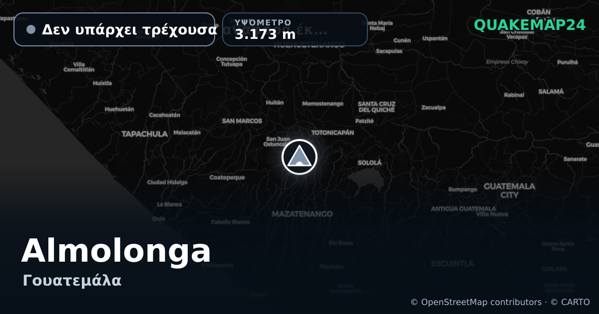 Almolonga · Δεν υπάρχει τρέχουσα αναφορά έκρηξης · 3.173 m
