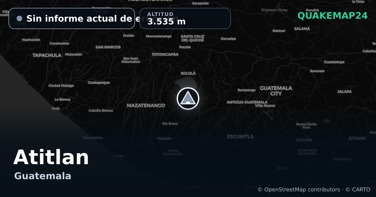 Atitlan · Sin informe actual de erupción · 3.535 m