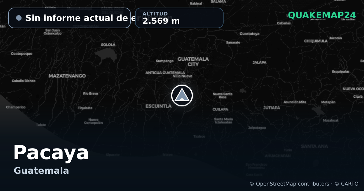 Pacaya · Sin informe actual de erupción · 2.569 m