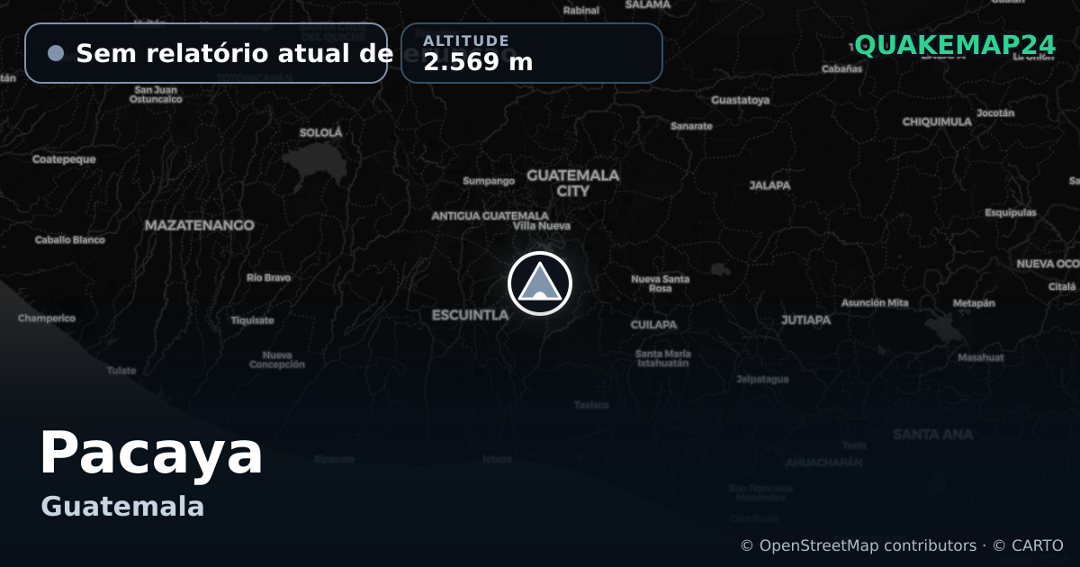 Pacaya · Sem relatório atual de erupção · 2.569 m