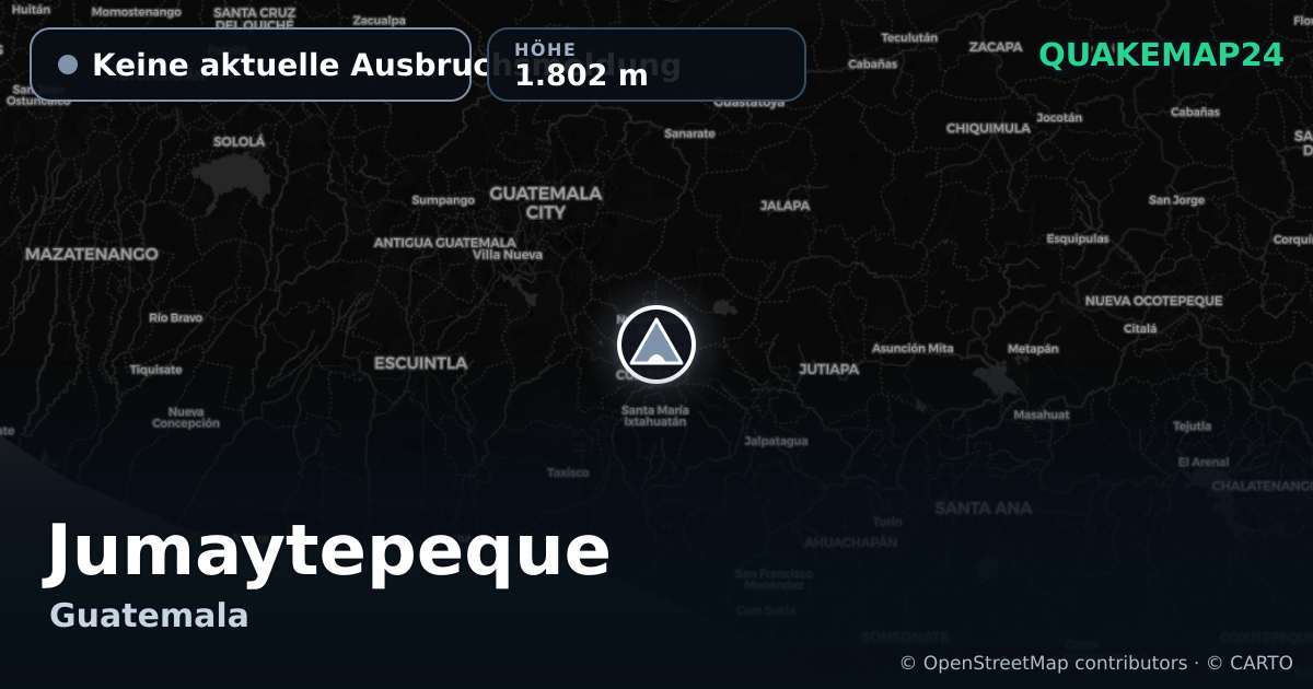Jumaytepeque · Keine aktuelle Ausbruchsmeldung · 1.802 m
