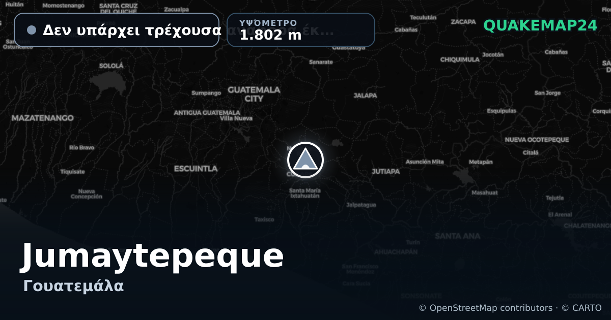 Jumaytepeque · Δεν υπάρχει τρέχουσα αναφορά έκρηξης · 1.802 m