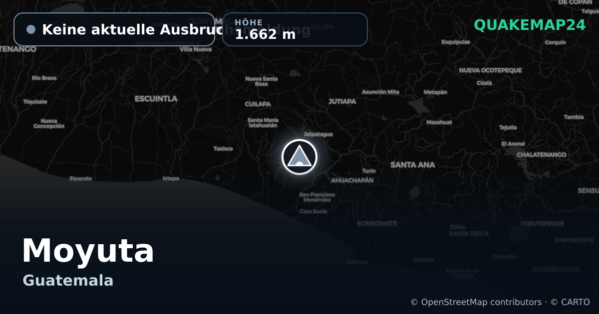 Moyuta · Keine aktuelle Ausbruchsmeldung · 1.662 m