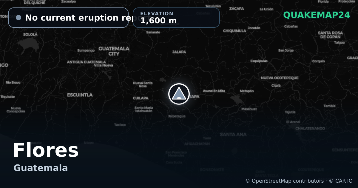 Flores · No current eruption report · 1,600 m