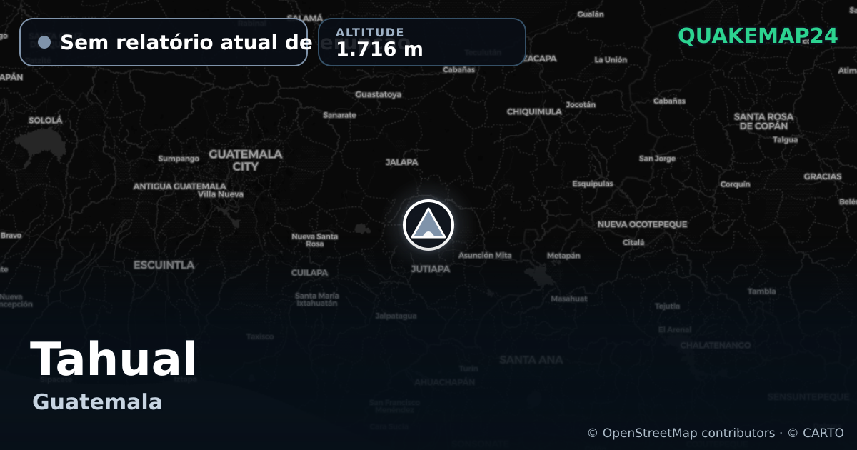 Tahual · Sem relatório atual de erupção · 1.716 m