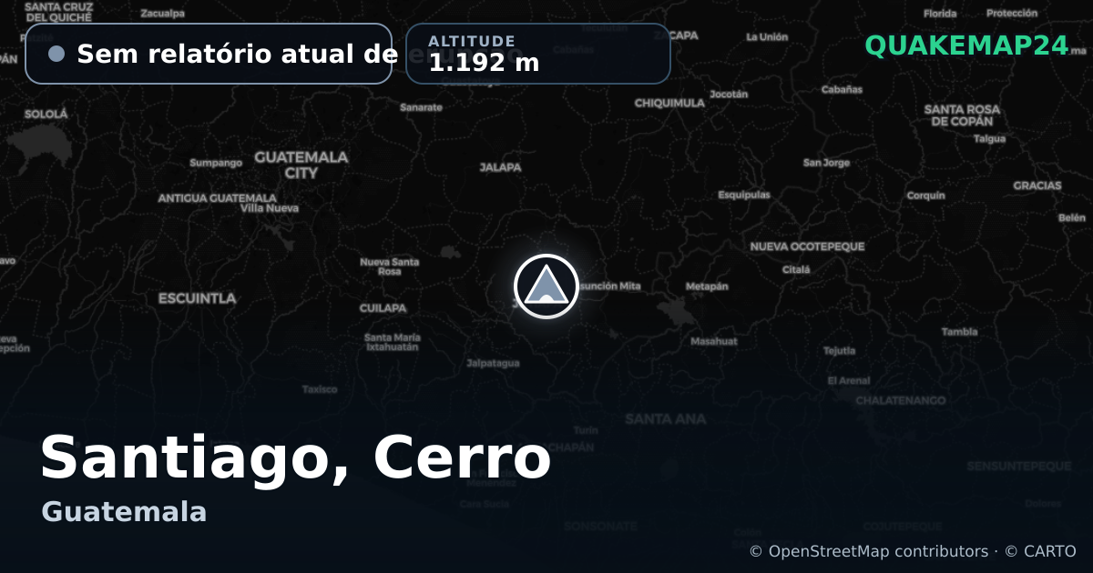 Santiago, Cerro · Sem relatório atual de erupção · 1.192 m