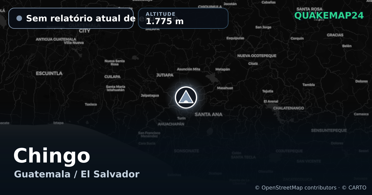 Chingo · Sem relatório atual de erupção · 1.775 m
