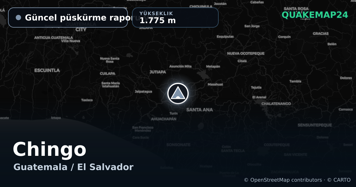 Chingo · Güncel püskürme raporu yok · 1.775 m