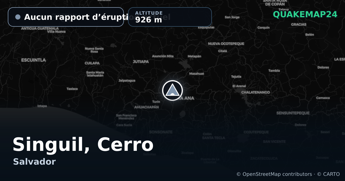 Singuil, Cerro · Aucun rapport d’éruption actuel · 926 m