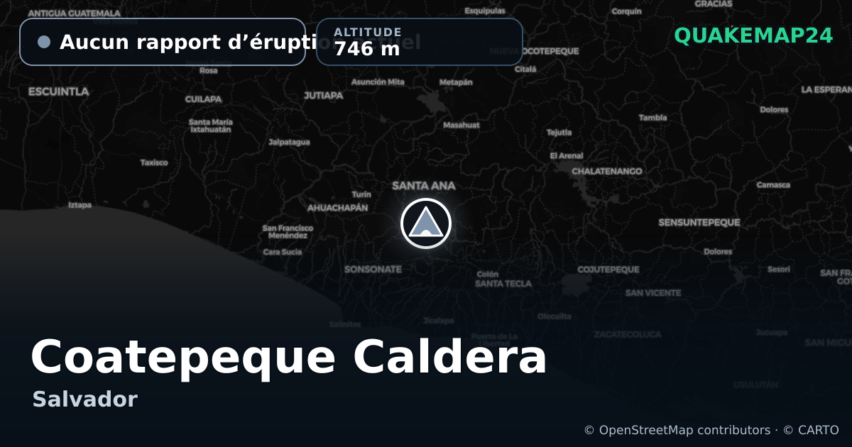 Coatepeque Caldera · Aucun rapport d’éruption actuel · 746 m