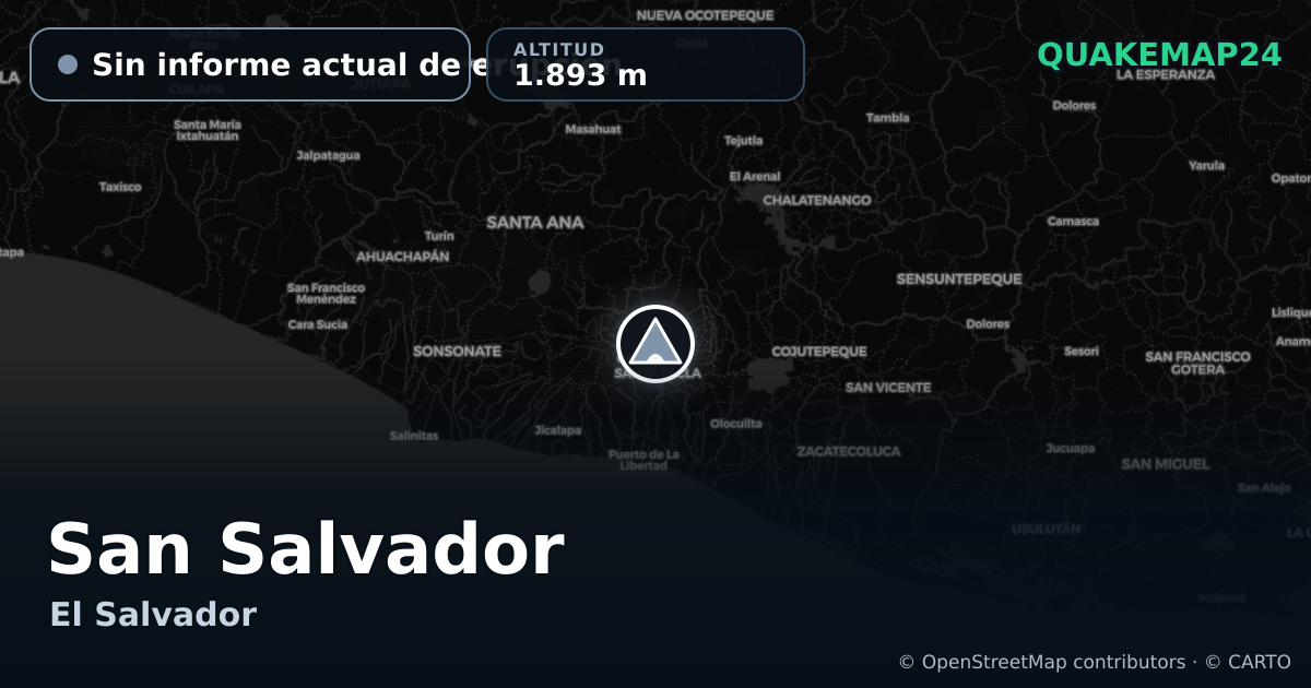 San Salvador · Sin informe actual de erupción · 1.893 m