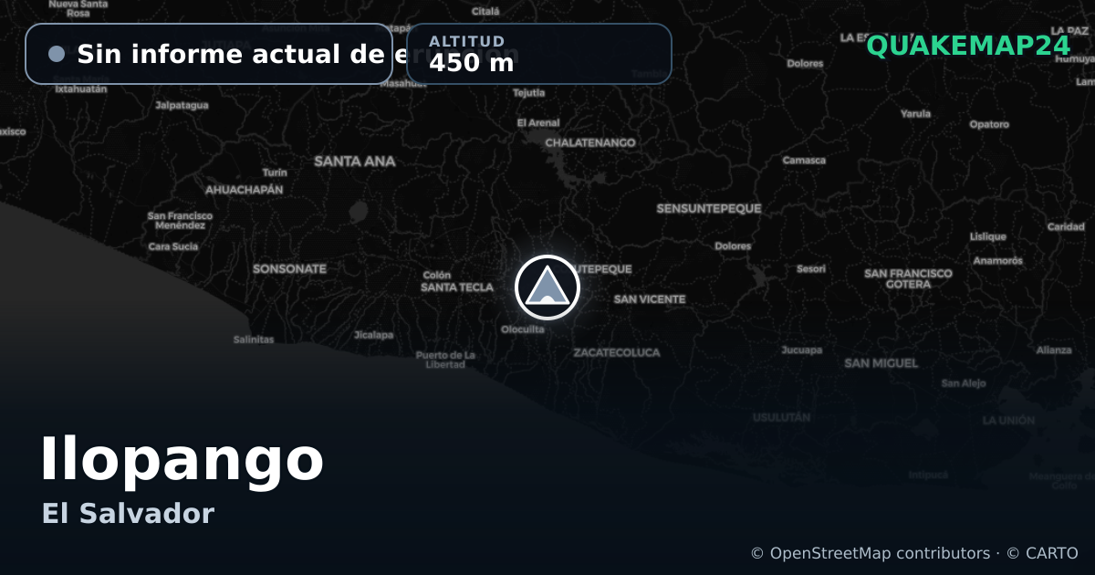 Ilopango · Sin informe actual de erupción · 450 m