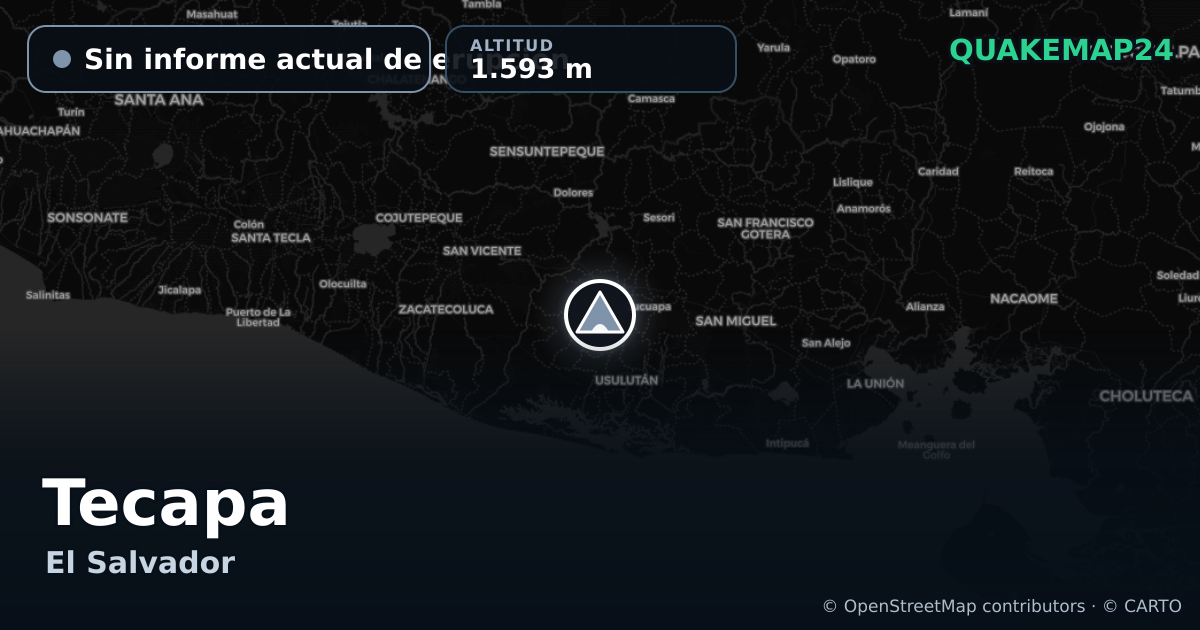 Tecapa · Sin informe actual de erupción · 1.593 m