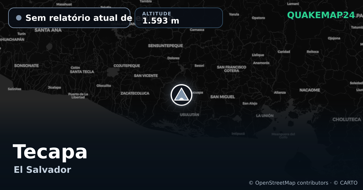 Tecapa · Sem relatório atual de erupção · 1.593 m