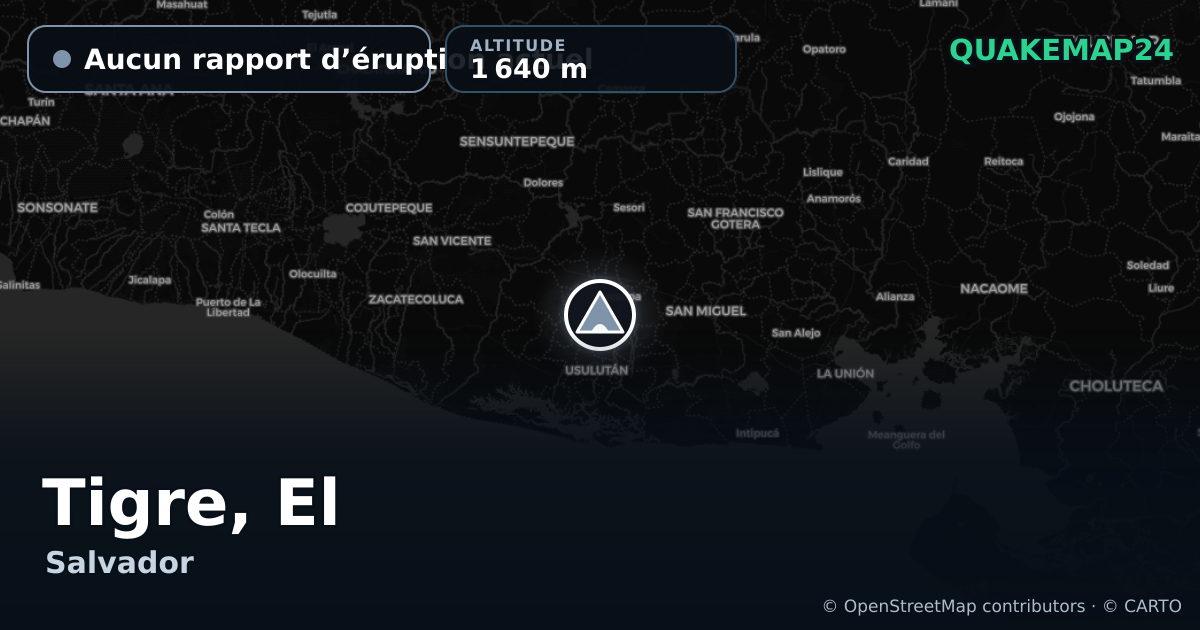 Tigre, El · Aucun rapport d’éruption actuel · 1 640 m